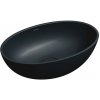 OMNIRES - SHELL M+ umývadlo na dosku, 50 x 32 cm, čierna lávovo matná SHELL500UNBLV