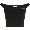 Calvin Klein Jeans Blúzka LOGO BARDOT MILANO J20J225542 Čierna
