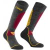 PONOŽKY _ CRAZY WOOL SOCKS - BRICK Farba: BRICK - BLACK, Veľkosť: 43-46