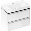 Hansgrohe Xelu Q Skrinka s umývadlom, 63x78x50 cm, 2 zásuvky, lesklá biela/chróm 54377000-HG