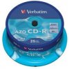 VERBATIM CD-R (25-Pack) Cake / Crystal / 52x / 700MB 43352