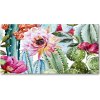 Foto obraz akrylový Kaktusy a kvety 100x50 cm