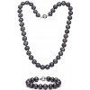 Perlový set z tmavých perál 9,5 AA