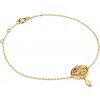 Náramok s príveskom lapač snov žlté zlato s diamantom 0.01 ct 18 cm - SAVB08078 Y C SAVICKI