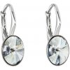 Evolution Group Stříbrné oválné náušnice s krystaly Swarovski 31276.5 blue shade