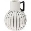 VÁZA S UCHOM KERAMIKA 13x28,5CM BIELA