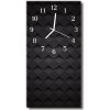 Nástenné hodiny vertikálne Moderné 3d čierna mozaika 30x60 cm