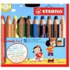 Buntstift, Wasserfarbe & Wachsmalkreide - STABILO woody 3 in 1 - 10er Pack - mit 10 verschiedenen Farben (Hračka)