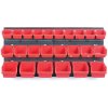 PROSPERPLAST Závesný panel s 24 boxy na náradie ORDERLINE 800 x 195 x 392 mm