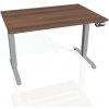 Hobis Pracovný stôl Motion, PO, 2S, 180x70,5-120,5x80 cm, orech/sivá