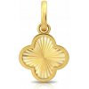Zlatý prívesok 585 frézovaný Štvorlístok bez kameňov 1.1g Štvorlístok 14kt