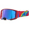 Brýle SUPERTECH CORP, ALPINESTARS (červená/modrá, zrcadlové stříbrné plexi) 2025