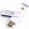 Pendrive 128 GB 3.0 USB-C TYP C BIELY + GRAVÍROVANIE VAŠE LOGO GADGET PRE FIRMU