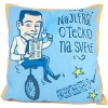 GiftyCity Obliečka na vankúš 40 x 40 cm, mikroplyš, najlepší otecko