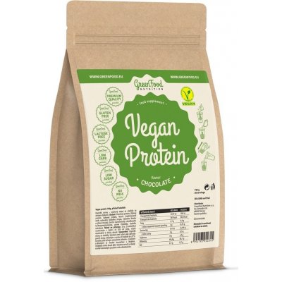 Proteín GreenFood Nutrition Vegan proteín 750g, chocolate (8594193922345)