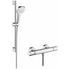 Hansgrohe Croma Select E Sprchový set Vario s termostatom, 3 prúdy, sprchová tyč 65 cm, biela/chróm 27081400-HG