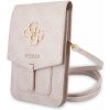 Puzdro na mobil Guess PU 4G Metal Logo Phone Bag Pink (GUWBG4GFPI)