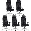 5PACK Ergonomická kancelárska stolička ARIA, čierna (5 ks)