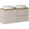 ArtCom Kúpeľňová skrinka s umývadlom a doskou NOVA Cashmere DU120/2 | 120 cm