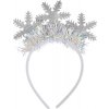 Čelenka do vlasov vločky, vianočná / párty - 1 ks 1 strieborná