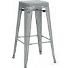Barová stolička Fletcher, strieborná