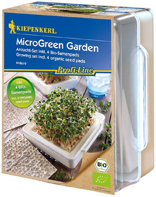 Microgreen Garden BIO - Štartovacia sada vrátane 4 plátov