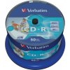 CD R disk, potlačiteľný, matný, no ID, AZO, 700MB, 52x, 50 ks, cake box, VERBATIM