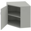 Policová skriňa Strong L, 80x76,8x40 cm, sivá/sivá - 1 kus - 1 KS - 1 - policová rohová - 60 mesiacov - plné - ľavá - Hobis - sivá - 80 cm - Strong - 40 cm - 76.8 cm - 45.26 kilogramu HOBIS