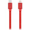 Swissten 71525206 Datový, Textile USB-C / Lightning, 1,2m, červený