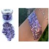 Lesklý prach na telo - glitrové lesklé ozdoby na tvár a vlasy - Glitter prach 10g (Fialovo strieborný)