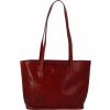 Dámska kožená kabelka vínová - Delami Vera Pelle Karola červená