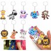 16x KĽÚČENKY PRÍVESKY ZVIERATKÁ SILIKÓNOVÉ SADA PRE DETI