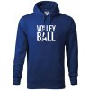 Volleyball nápis - Mikina pánska Cape s kapucňou - M ( Kráľovská modrá )