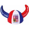 Klobúk s rohmi a vlajkou Česká republika Czech Team with emblem 2