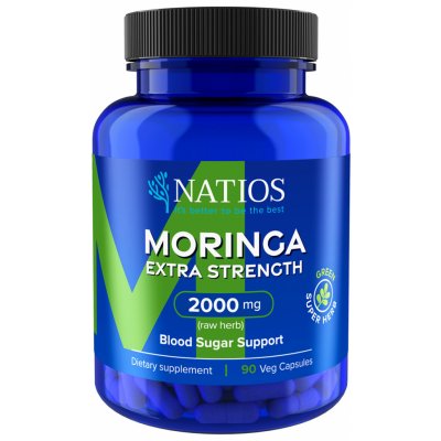 NATIOS Moringa Extract, 2000 mg, Extra Strength, 90 vegánskych kapsúl