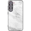 Picasee silikónový čierny obal pre Samsung Galaxy S23 5G - White marble