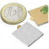 SOLLAU Neodymový magnet hranol (samolepící) 20x20x1 mm, N38, ponikelovaný