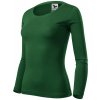 MALFINI Dámske pracovné tričko MALFINI Fit T LS fľaškovozelená