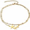 Nefertitis Náramok na nohu nerez oceľ Tri hviezdy NF50954 - obvod cca 24,5 cm