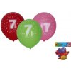 Wiky Balónik nafukovací 30cm - sada 5ks, s číslom 7 WKW009919