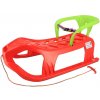 Plastové sáňky s opěradlem Baby Mix SNOW STAR červené