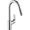 Hansgrohe Focus M41 páková drezová batéria 240 tvar J s vyťahovacou sprškou 2jet chróm 31815000