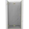 Mexen, Mexen Lunar-F skladacie ľavé sprchové dvere 80 cm, transparentné, brúsené zlaté - 836-080-000-55-00-L