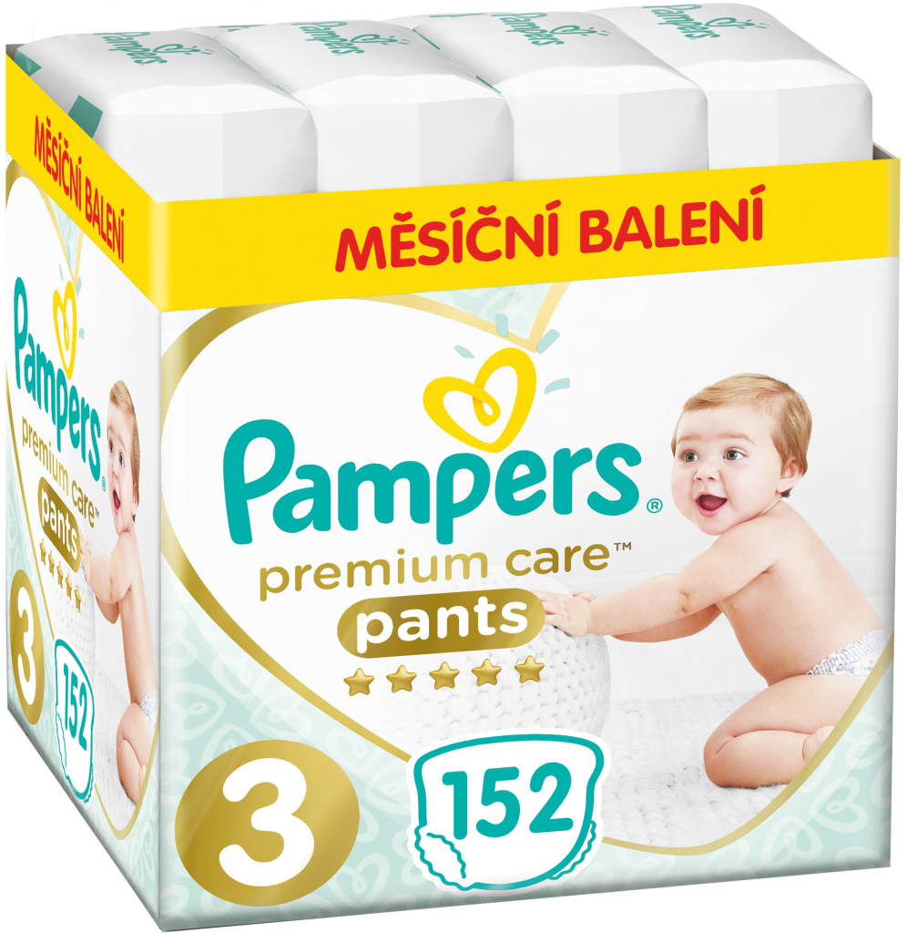 Pampers Premium Care Pants 3 152 ks od 49,34 € - Heureka.sk