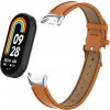 eses Kožený remienok pre Xiaomi Smart Band 8, 9 a 10 - Hnedý