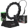 Masážna hula hoop HMS HHW11 so závažím + zoštíhľujúci pás PLUS SIZE čierny