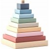CUBIKA Farebná pyramída - drevená skladačka 9 dielov