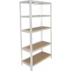 Meets-ecommerce UG Kovový regál 180x120x30, 4-6 políc Farba: Biela, Počet polic: 5 políc