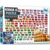 Kniha a puzzle Vlajky celého světa