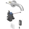 Geberit Piave - Termostatická elektronická umývadlová batéria pod omietku, batériové napájanie, easy to clean, kefovaná nerezová 116.268.SN.1